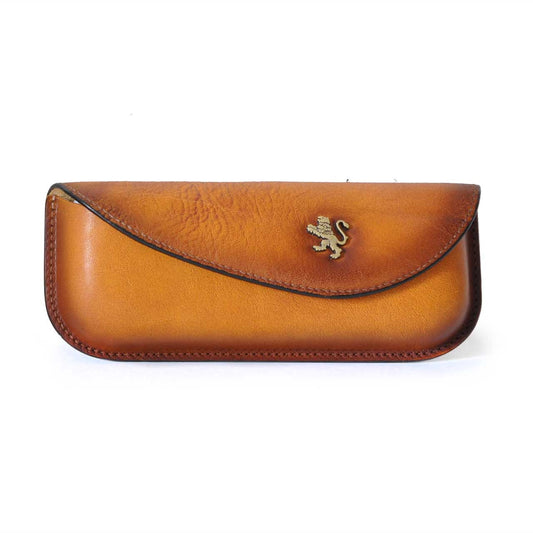 Pratesi Eyeglass Case in Genuine Italian Vegetable-Dyed Leather - Cognac