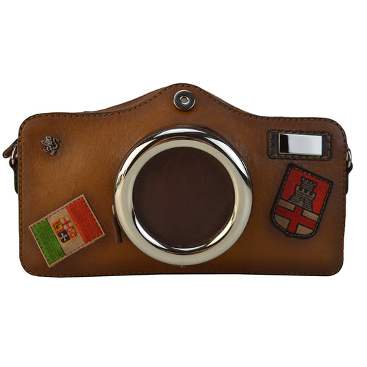 Pratesi Photocamera Bag in genuine Italian leather