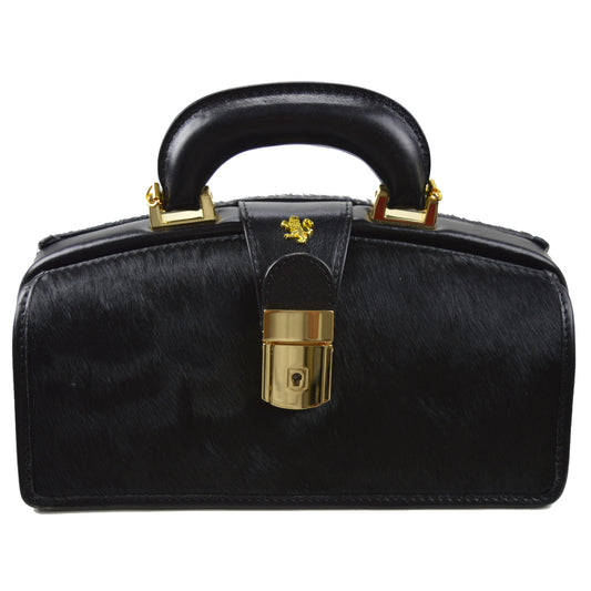 천연 가죽 소재의 Pratesi Lady Brunelleschi Cavallino 핸드백 - Lady Brunelleschi Black