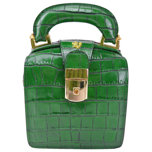 Pratesi Brunelleschi Handbag in genuine Italian leather - Brunelleschi Emerald