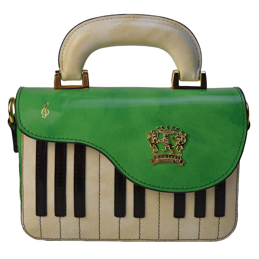 Pratesi Pianola R534 Cross Body Bag in genuine Italian leather - Brunelleschi Leather Emerald