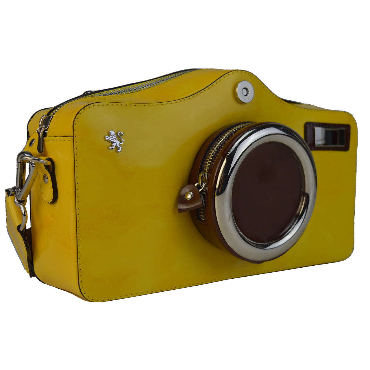 Pratesi Photocamera Radica Shoulder Bag in genuine Italian leather - Photocamera R444 White